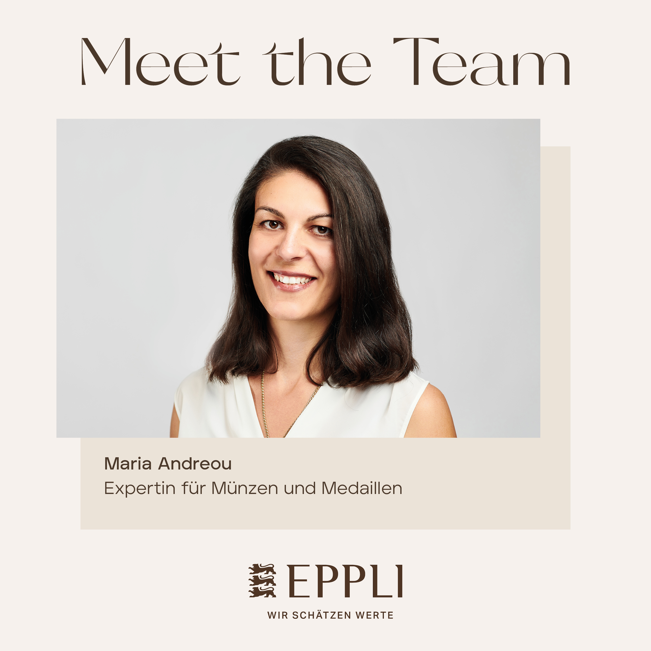 Expertin für Münzen  - Maria Andreou