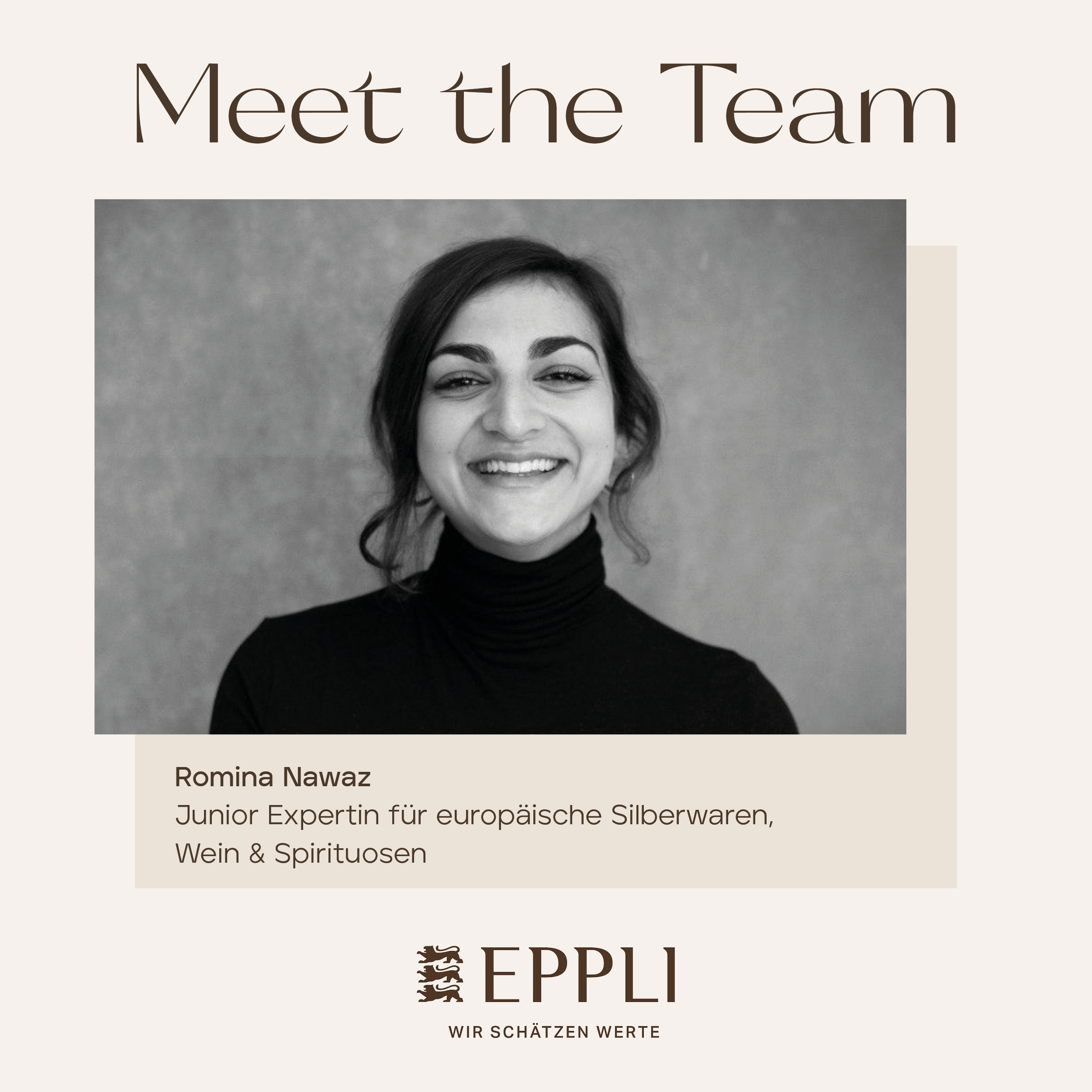 Junior Expertin für europäische Silberwaren, Wein & Spirituosen  - Romina Nawaz