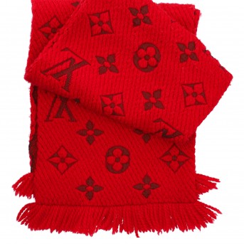 Louis Vuitton Wool Silk Echarpe Logomania Shine Muffler Monogram