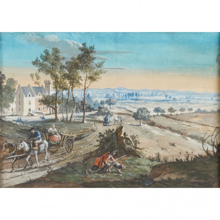 BLARENBERGHE, wohl Louis-Nicolas van (1716-1794), "Scène Flamande", 