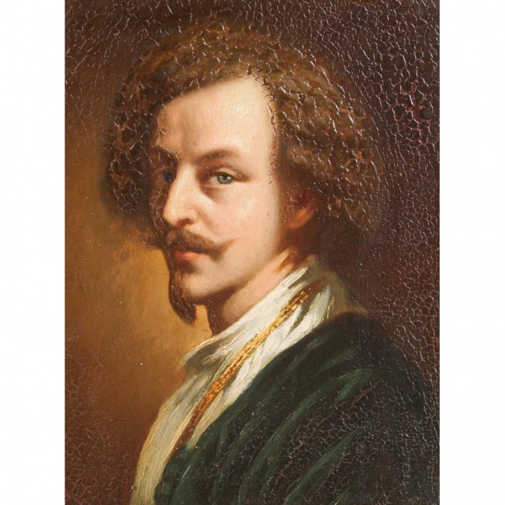 MALER/IN 19. Jh., "Portrait des Anthonis van Dyck", 
