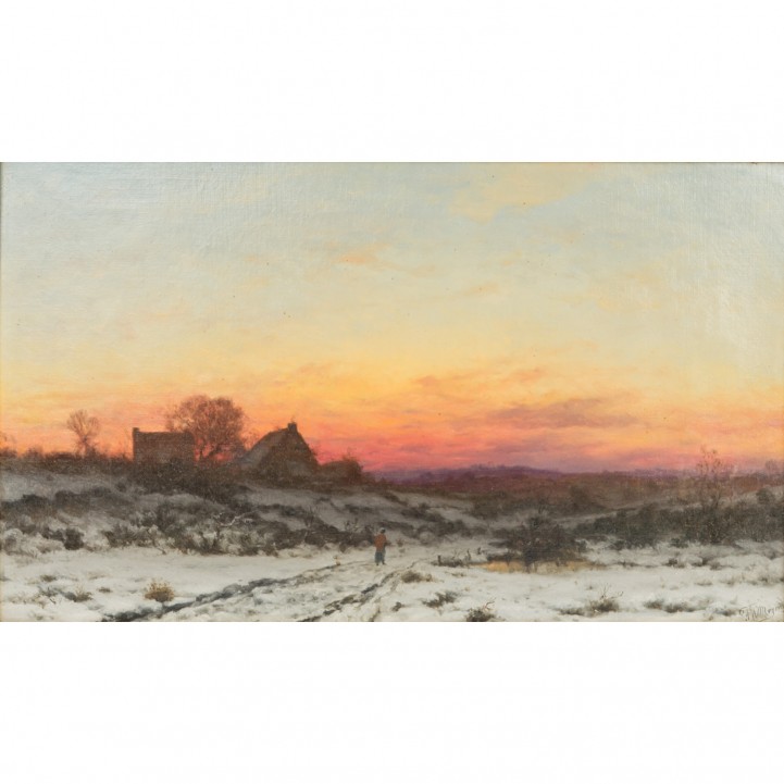 MEYER, FREDERICK WILLIAM (ca. 1869-1922) „Landschaft in Abendstimmung“, 