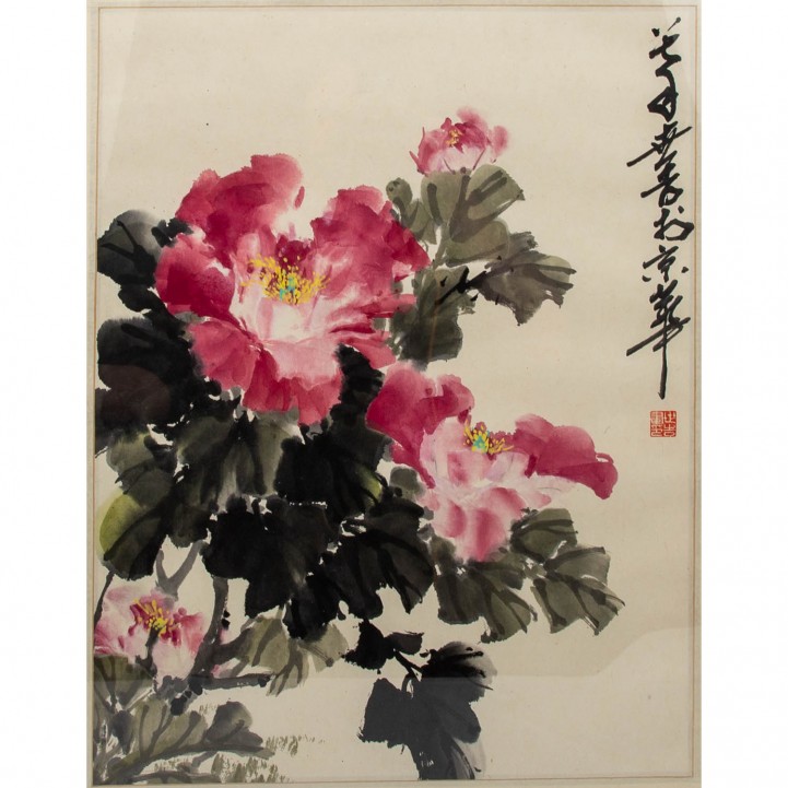Blumenmalerei, CHINA, 20. Jh., wohl 1950-1970 