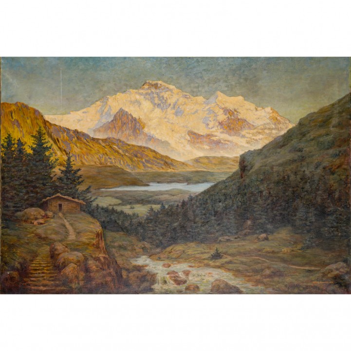 SCHAFFRATH, HANS (Künstler 19./20. Jh.), 'See in den Alpen', 