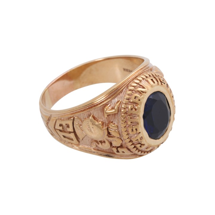 College Ring von 'Herff Jones' mit synth. Saphir Eppli Online Shop