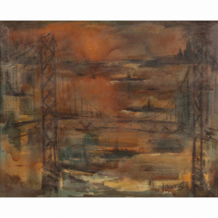 PRIKING, FRANZ (1929-1979), "San Franzisco, die Golden Gate Bridge", 