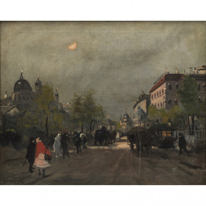 BERKES, ANTAL (1874-1938), "Großstadt-Promenade" 