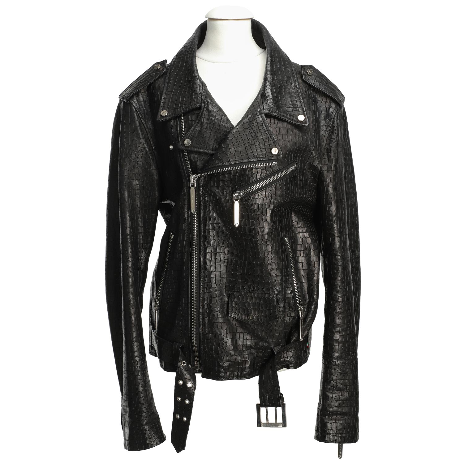 philipp plein leder jacke